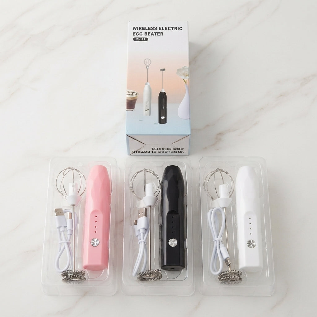 Wireless 2 In 1 Electric Egg Beater And Coffee Frother Rechargeable - Kitchen Accessory Designed For Food Preparation - 1 Pc