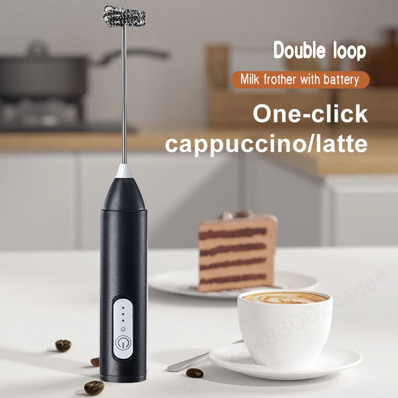 Wireless 2 In 1 Electric Egg And Coffee Beater For other Rechargeable- 1 Pc