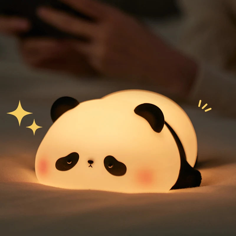 Rechargeable Panda Lamp | Cute Panda Night Light | Soft Silicon Lamp For Room Decoration | Panda Lamp