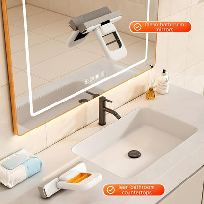 Strong Absorbent Mini Mop Dust Removal Portable Cleaning Mop with Sponge Mini Sponge Mop Wet and Dry Bathroom Desktop Glass