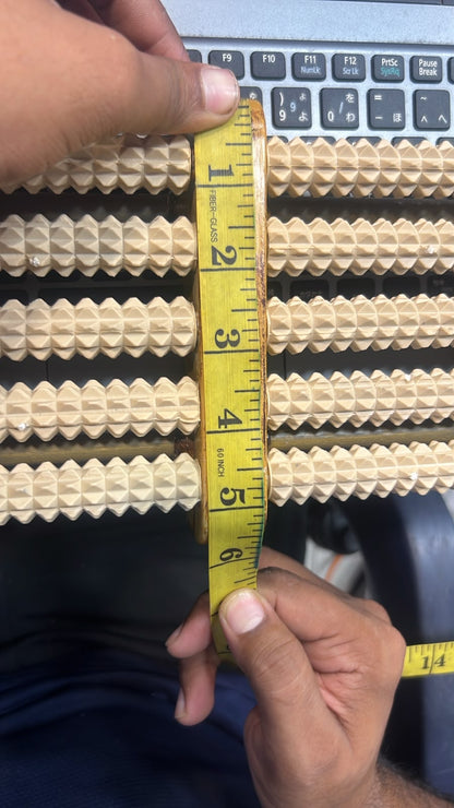Traditional Wooden Sticks Roller Foot Massager Durable Natural Wood Design