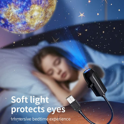 USB Ceiling Moon Earth Projection Atmosphere Light Starry Sky Lamp Night Light Romantic Bedroom Decoration Projector With 3 Lenses