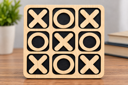 Wooden Tic Tac Toe Game - Educational Toy - Toys For kids and adults