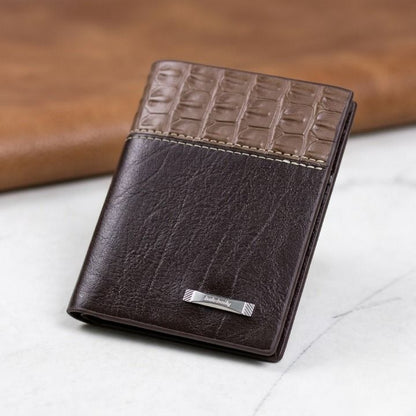 Premium Book Shape Wallet for Men – 6 Card Slots, Full Cash Pocket & Secure Button Closure - Black
