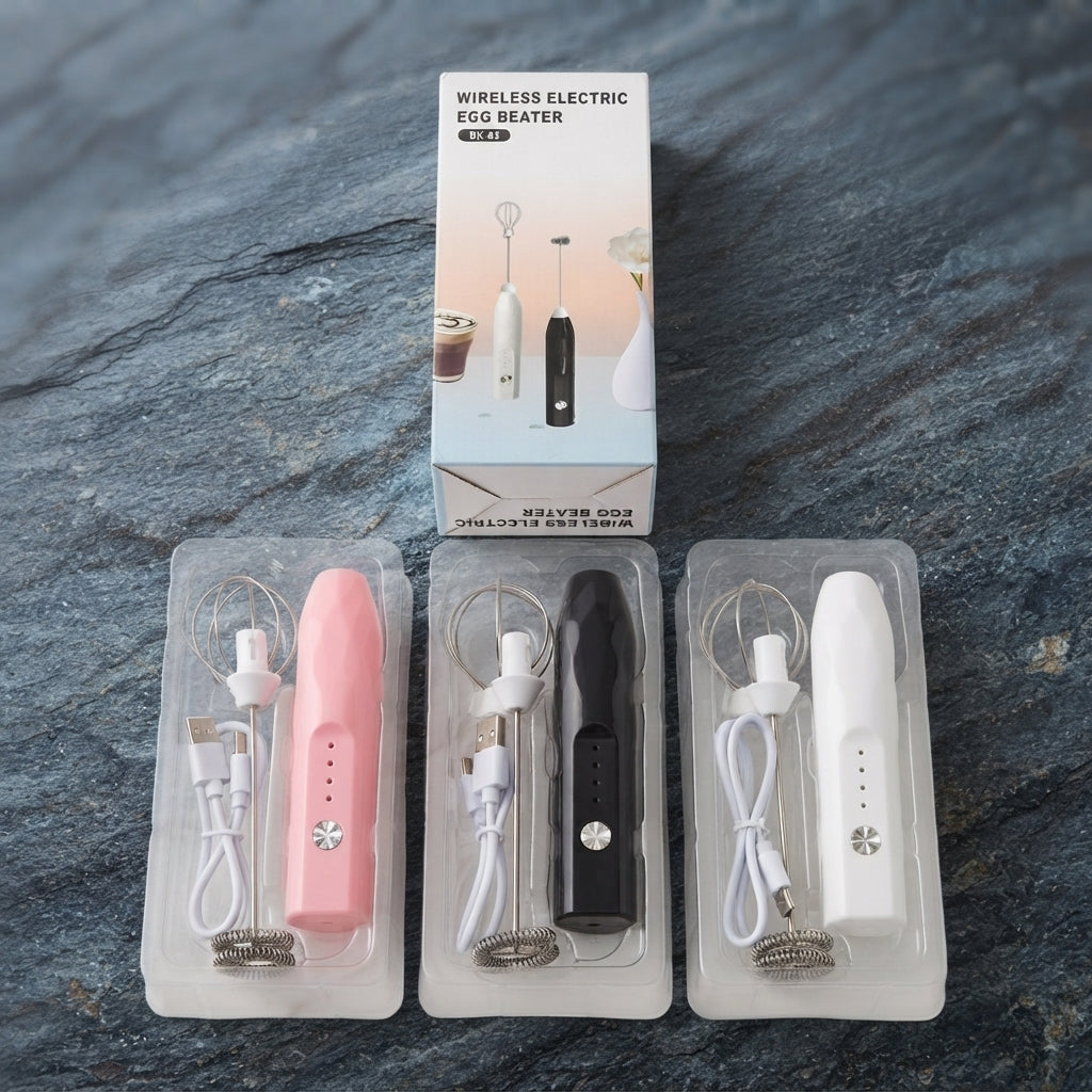 Wireless 2 In 1 Electric Egg Beater And Coffee Frother Rechargeable - Kitchen Accessory Designed For Food Preparation - 1 Pc