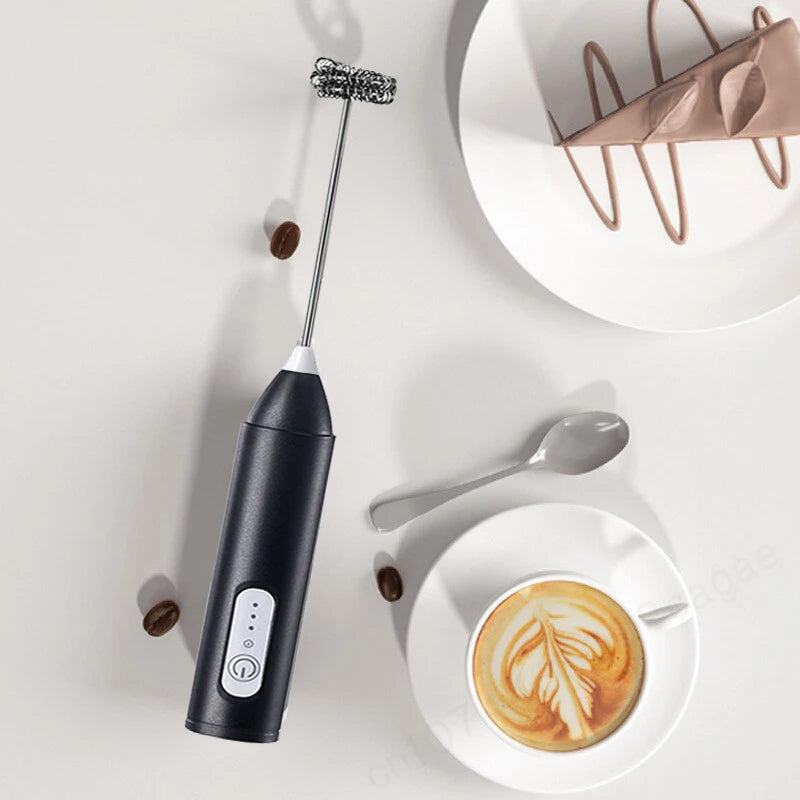 Wireless 2 In 1 Electric Egg And Coffee Beater For other Rechargeable- 1 Pc