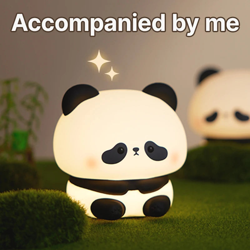 Rechargeable Panda Lamp | Cute Panda Night Light | Soft Silicon Lamp For Room Decoration | Panda Lamp