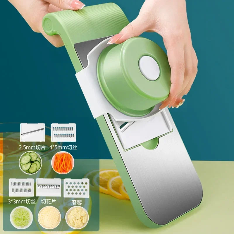 Multifunctional Stainless Steel Vegetable Slicer And Chopper - Kitchen Tool Designed For Food Preparation And Daily Cooking Routine