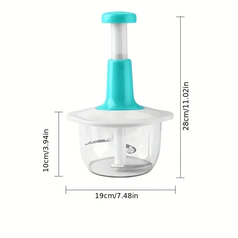 1.5L Push Chopper | Hand Press Manual Push Chopper For Kitchen Use | Food Chopper Multipurpose