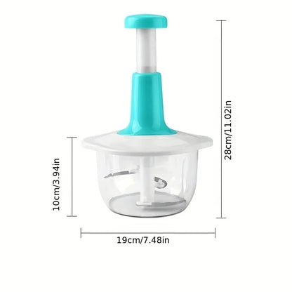 1.5L Push Chopper | Hand Press Manual Push Chopper For Kitchen Use | Food Chopper Multipurpose