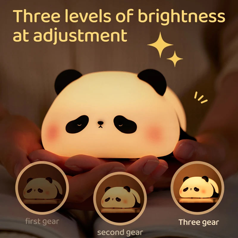 Rechargeable Panda Lamp | Cute Panda Night Light | Soft Silicon Lamp For Room Decoration | Panda Lamp