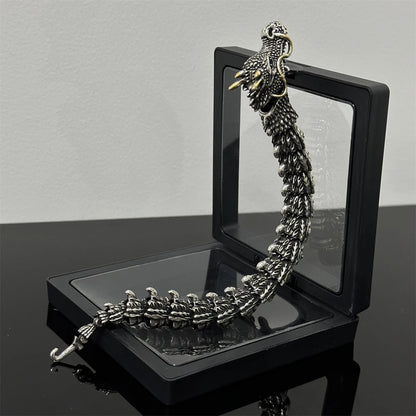 New Men's Domineering Dragon Bone Bracelet Trendy and Niche Design Personalized Retro Handmade Accessory