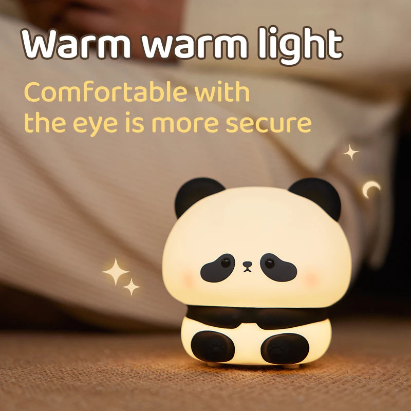 Rechargeable Panda Lamp | Cute Panda Night Light | Soft Silicon Lamp For Room Decoration | Panda Lamp
