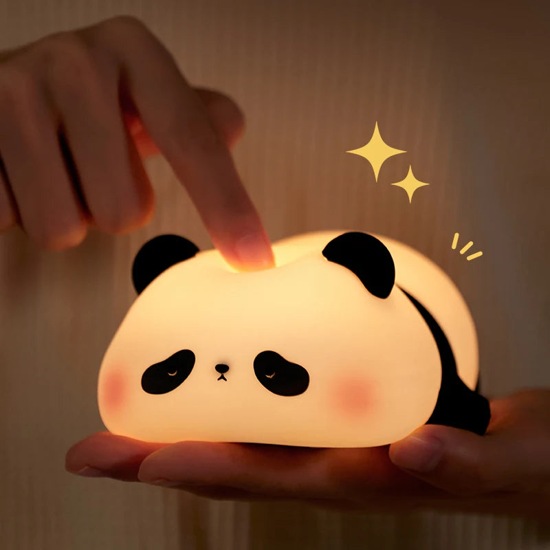 Rechargeable Panda Lamp | Cute Panda Night Light | Soft Silicon Lamp For Room Decoration | Panda Lamp