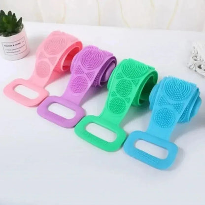 Silicone Bath Body Belt, Exfoliating Long Silicone Body Back Scrubber, Easy to Clean, Lathers Well, Eco Friendly, Long Lasting